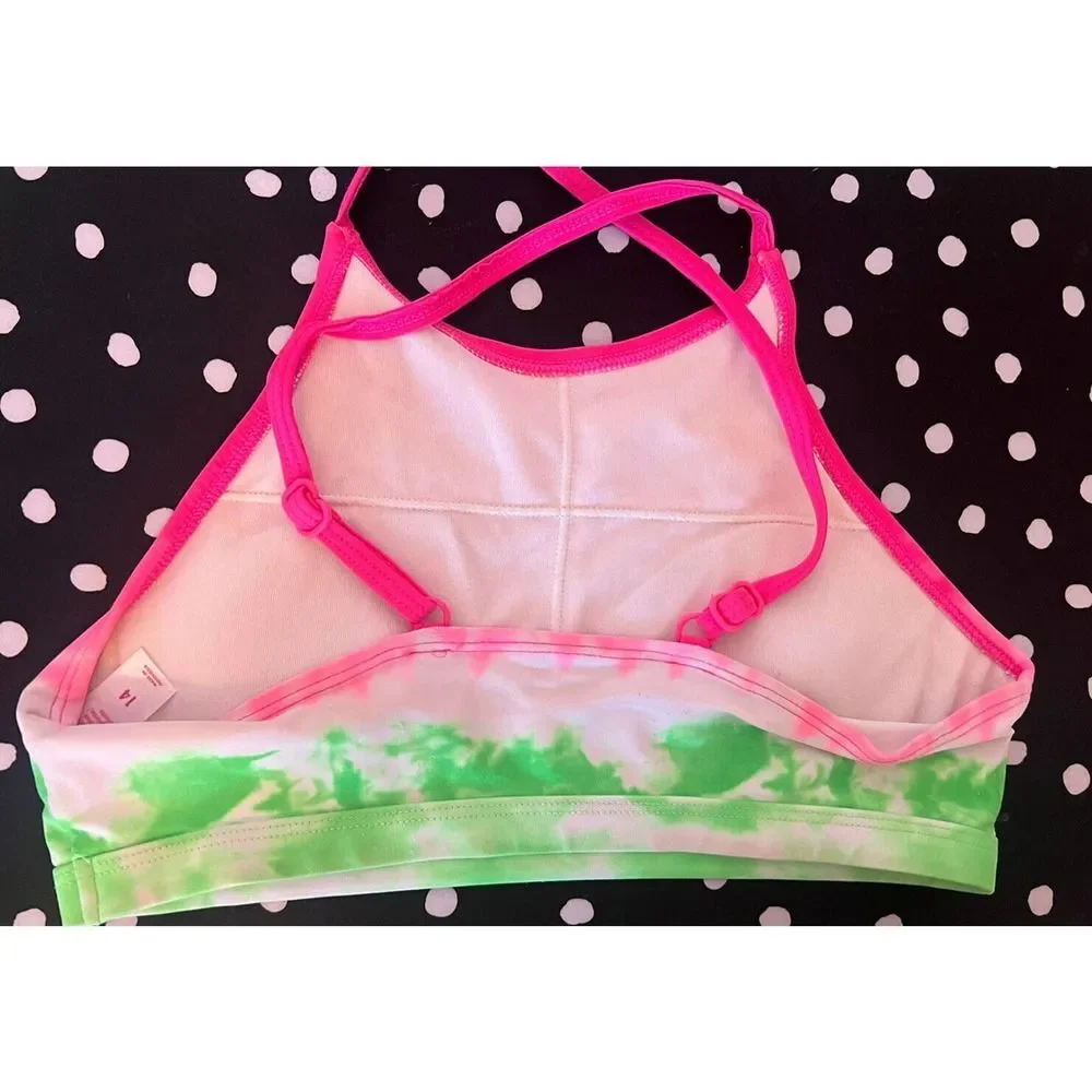 Justice Bikini Bag With 3 Piece Swimsuit Girls Size 12/14 Watermelon Theme
